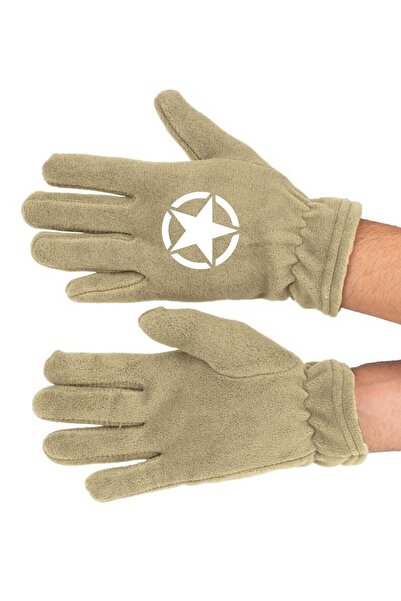 Fanze Mănuși lungi de iarnă din lână polară - cu imprimeu stele, rnz3817