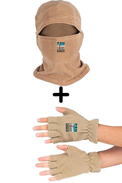 Fanze Set de mănuși decupate din lână polară San Francisco zrn3696