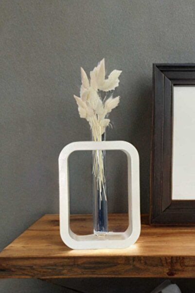 YOKTAYOK Modern Kare Saksı Vazo Cam Tüplü | Şık Dekoratif Aksesuar