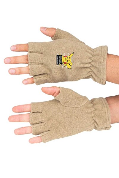 Fanze Γάντια χειμερινά με στάμπα Πικάτσου από πολικό φλις rnz3490