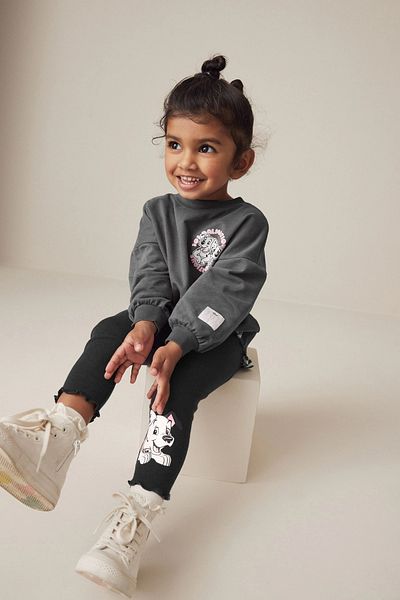 Ladin Store New Season Γυναικείο Παιδικό Σετ 101 Δαλματίας με στάμπα βαμβακερό κολάν με ραβδώσεις