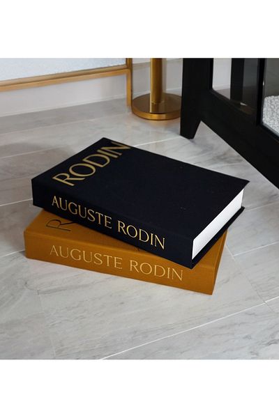 PEKİBU Mustard Colored Sand Coated Decorative Book Box