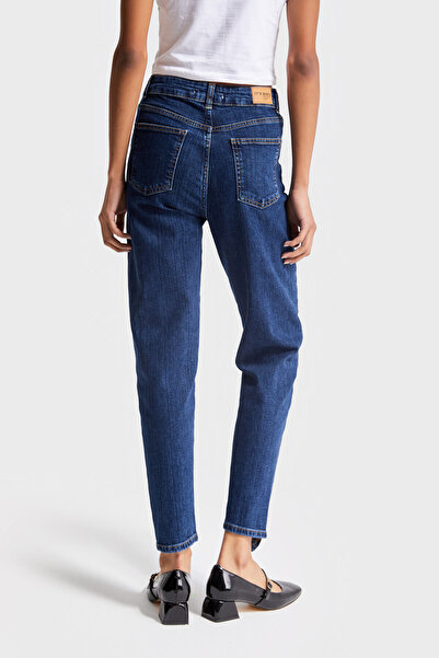 its basic Темно-синя тканина з еластаном - жіночий джинсовий одяг Mom Fit