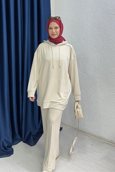 lurex moda Kapışonlu Eşofman Takımı