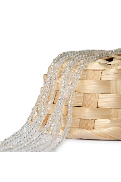 Prestij Boncuk Κρυστάλλινες χάντρες 4 mm - ιριδίζουσες γυάλινες χάντρες τσέχικης