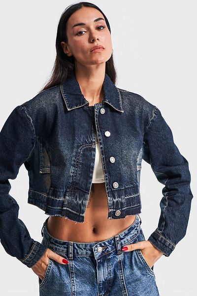 its basic Jachetă de damă T.Jeans Color 2w48 Crop Denim