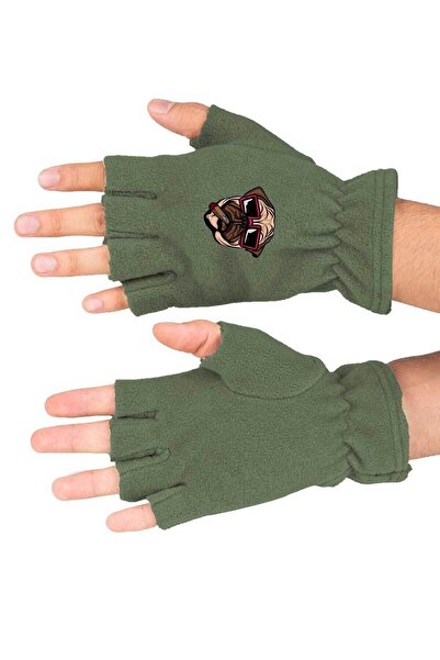 Fanze Mănuși de iarnă din lână polară - cu imprimeu câine, rnz3529