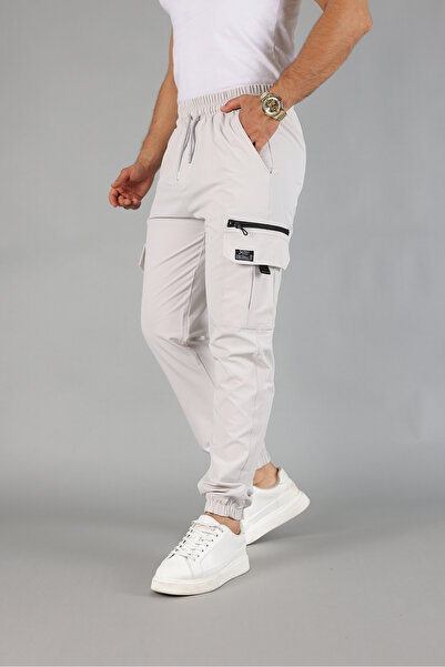 EYFA بنطلون رجالي عالي الجودة من قماش المظلة وجيب البضائع المطاطي