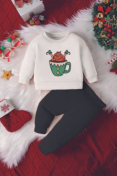 ADABEBEK Christmas Dwarf Glass Printed 2-Piece Baby Set 23196
