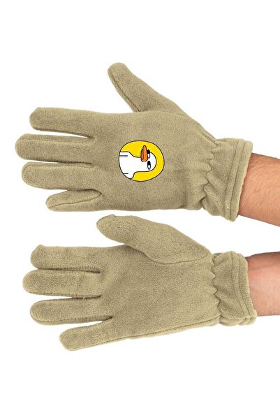 Fanze Mănuși lungi din lână pentru iarnă - cu imprimeu pescăruș, rnz3481