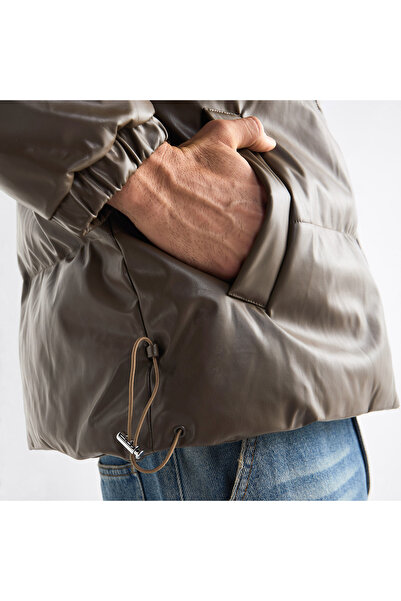 FAV Quilted Puffer Jacket With Long Sleeves And Zip Closure