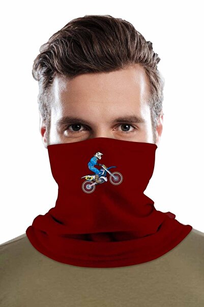 Fanze Guler de iarnă din fleece imprimat cu tematică motociclistă - rnz2834