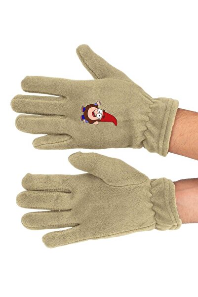 Fanze Mănuși lungi din lână polară pentru iarnă - imprimeu pitic, rnz3828