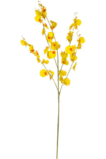 Herdekora Yapay Çiçek Kelebek Orkide Sarı 85 Cm.