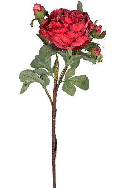 Herdekora Yapay Çiçek Şakayık Dalı Kırmızı 58 Cm.
