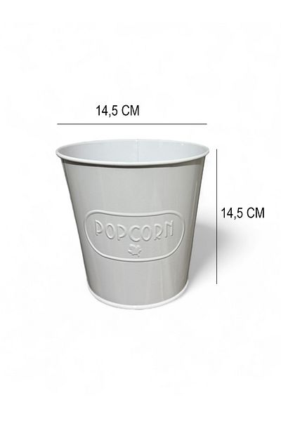 EVSTYLE White Popcorn Bucket - Self Embossed Patterned