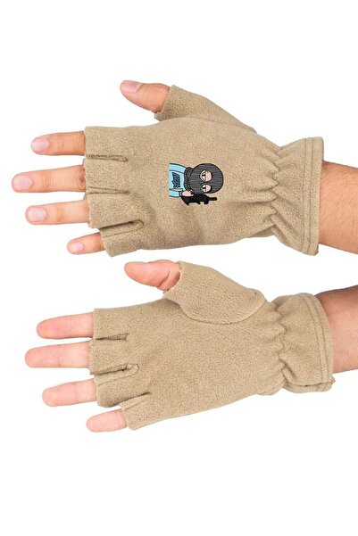 Fanze Mănuși de iarnă din lână polară cu imprimeu Nikc rnz3555