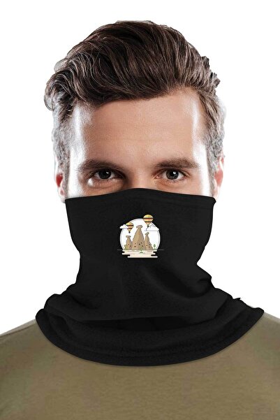 Fanze Guler de iarnă din lână polară cu imprimeu Cappadocia rnz3793