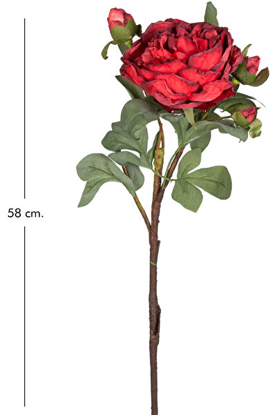 Herdekora Yapay Çiçek Şakayık Dalı Kırmızı 58 Cm.