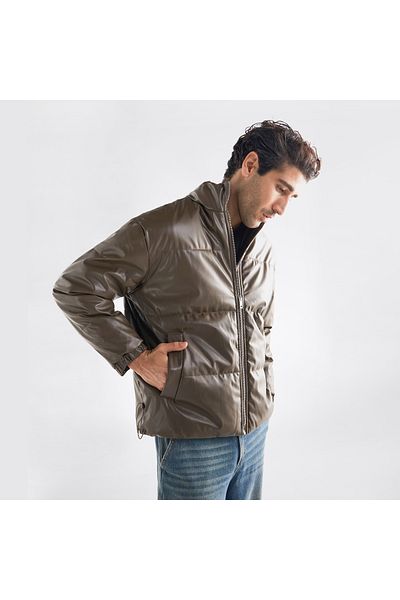 FAV Quilted Puffer Jacket With Long Sleeves And Zip Closure