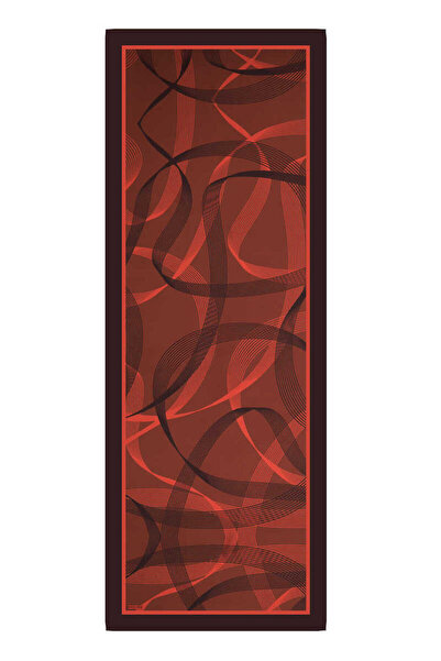 Bursa İpek Burgundy Spinner Pattern Twill Silk Shawl