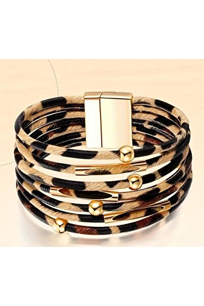 ISTBIRD ACCESSORIES Leopar set ( Bileklik , kolye , küpe )