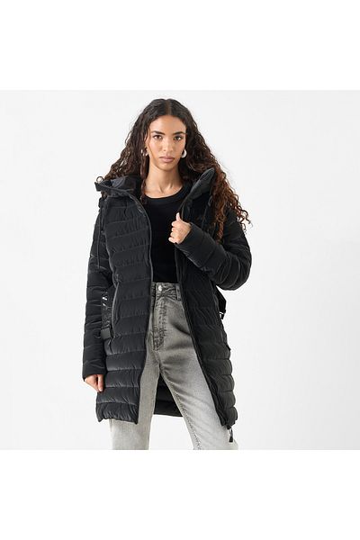 Kappa Quilted Jacket With Hood And Long Sleeves