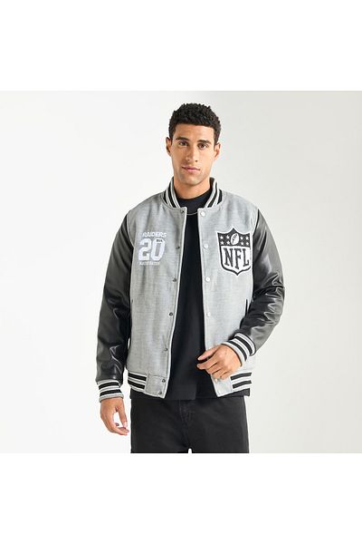FAV Colourblock Embroidered Varsity Jacket With Button Closure And Long Sleeves