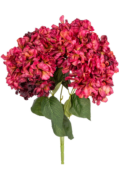 Herdekora Yapay Çiçek Ortanca Kurumuş Efektli Bordo 50 Cm.