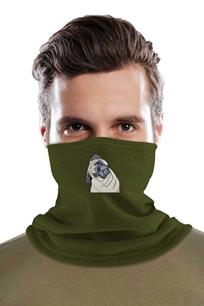 Fanze Guler de iarnă din lână polară cu imprimeu Pugs - rnz3568