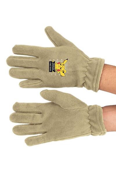 Fanze Mănuși lungi de iarnă din lână cu imprimeu Prizonierul Pikachu rnz3490