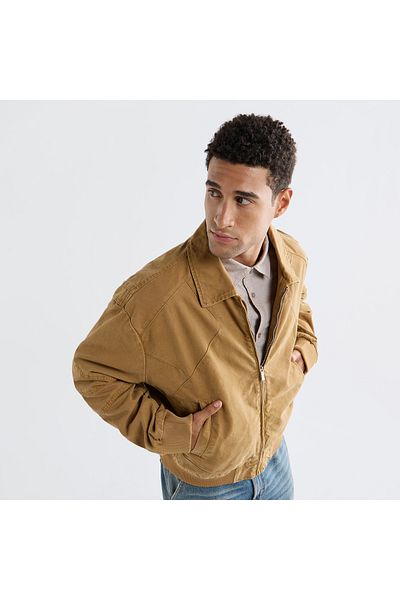 FAV Solid Biker Jacket With Long Sleeves And Zip Closure