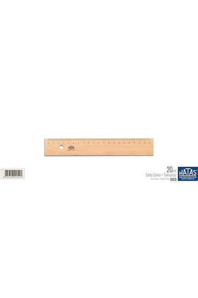 HATAS 0020 Wooden Ruler Unreinforced 20cm