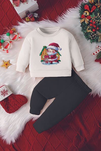 ADABEBEK New Season Mother Santa Claus Printed Baby Set 23099