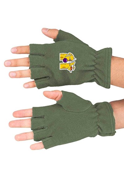 Fanze Mănuși de iarnă din lână polară cu imprimeu Catdog rnz3488