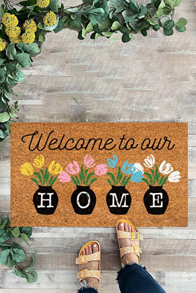 KARMAT زهرة، زهور في وعاء، ترحيب بالمنزل، سجادة أمامية للباب الداخلي والخارجي