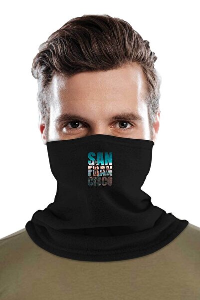 Fanze Guler de iarnă din fleece cu imprimeu San Francisco rnz3696