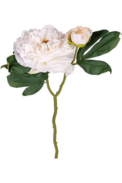 Herdekora Yapay Gül Tomurcuklu Beyaz 50 Cm.