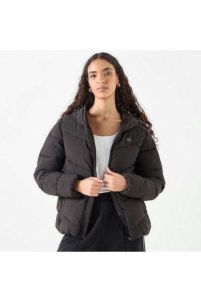 Kappa Solid Padded Jacket With Hood And Zip Closure