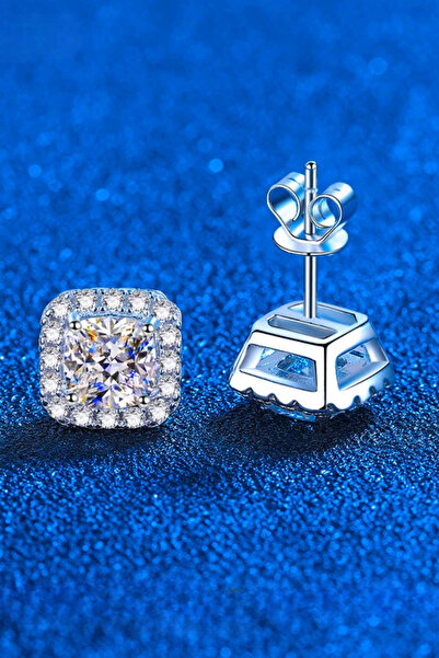 Crystal Diamond Zirconia Işıklı kutuda 1 karat tektaş küpe