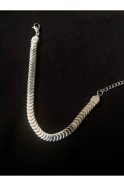 Aleda Steel Silver Color Fish Back Bracelet - Unisex