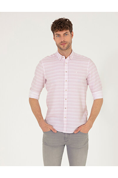 Pierre Cardin Gül Kurusu Slim Fit Uzun Kollu Gömlek 50267994-VR026