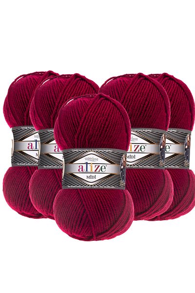 Alize 5 bucăți Midi Alize - fire de lână Superlana de grosime medie 100gr 170mt 390