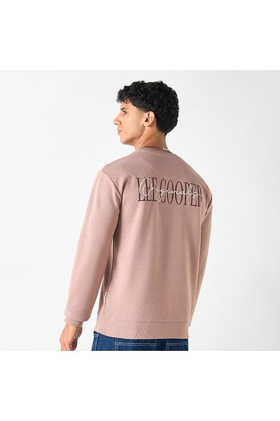 Lee Cooper Printed Sweatshirt with Long Sleeves and Crew Neck