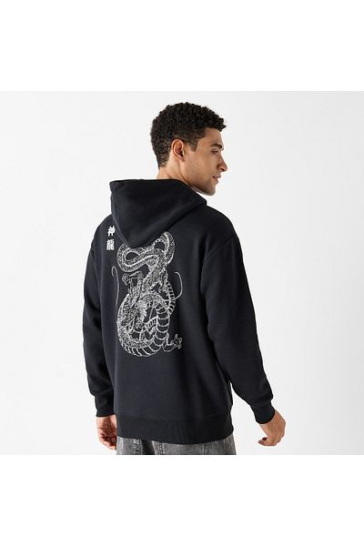SP Characters Dragonball Z Print Hoodie With Kangaroo Pocket