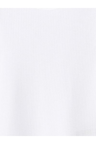 LC Waikiki Lcw Kids White Crew Neck Short Sleeve Girls Undershirt