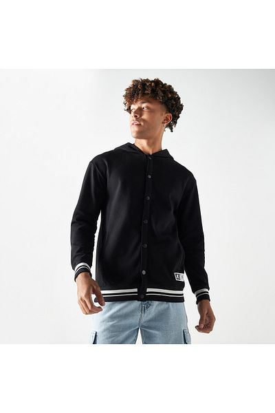 Starter Print Jacket with Hood and Long Sleeves