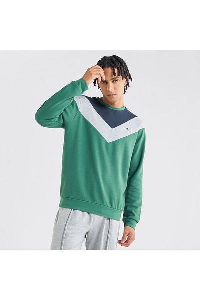 FAV Colourblock Sweatshirt with Crew Neck and Long Sleeves
