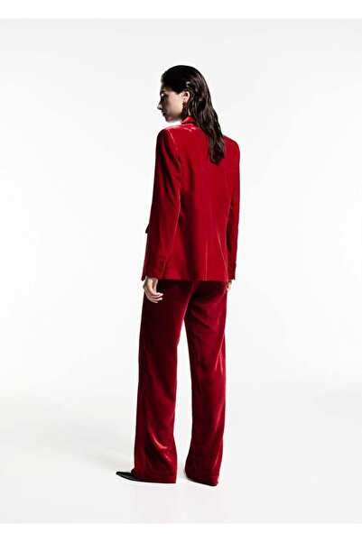 MANGO Woman Kadife kumaş pantolon