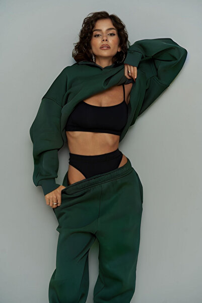 YAKAMEL Set Trening pentru Femei - Hanorac Oversize, Pantaloni Jogger, Hanora...